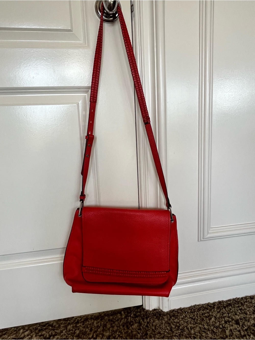 Red Women's Leather Crossbody Bag-Vince Camuto